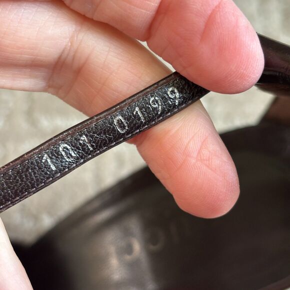 Gucci VTG 90s Mary Jane Platform Heels Womens 8.5B Brown Leather Ankle Strap Y2K - Picture 9 of 14